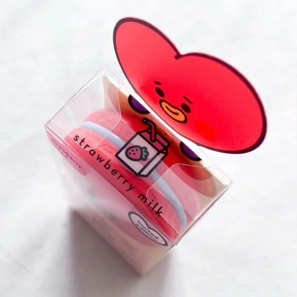 THE CREME SHOP BT21 TATA Macaron Lip Balm - Strawberry LIMITED EDITION